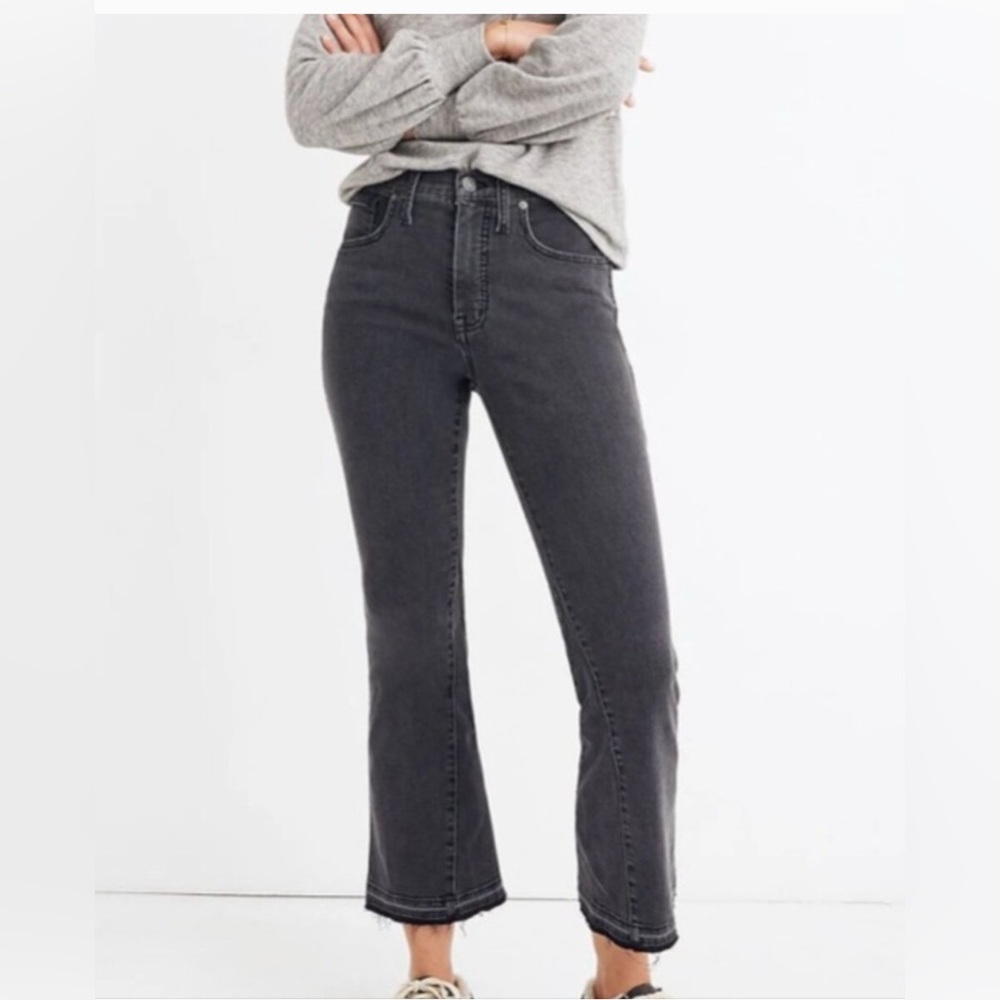 Madewell Cali Demi-Boot High-Rise Jeans in Washed Black 25